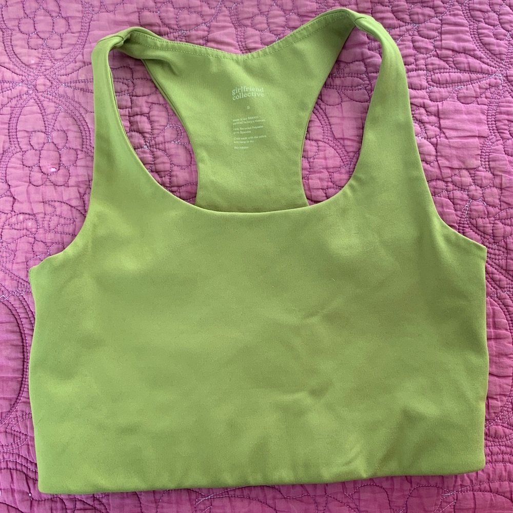 Girlfriend Collective Paloma Racerback Bra in Fern